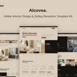 Alcovea Online Interior Design & Styling Elementor Template Kit