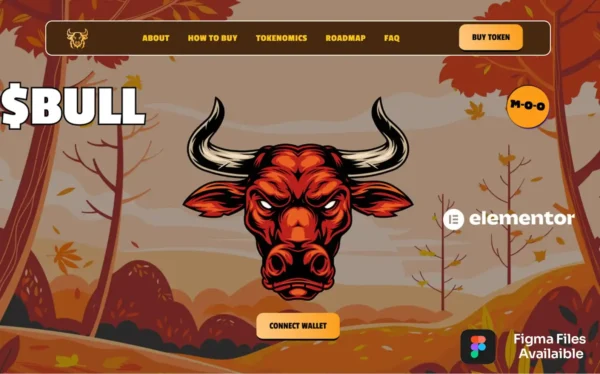 BULL – Crypto Meme Coin Elementor Landing Page