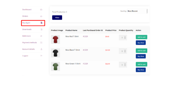 Buy Again for WooCommerce 6.7.0