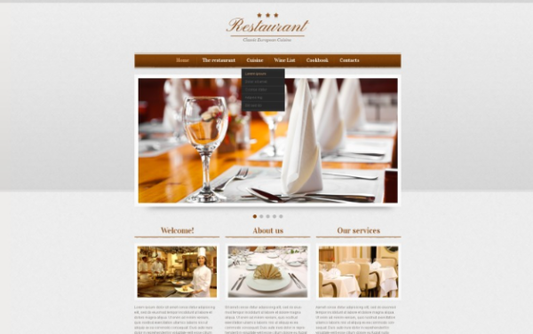 Cafe and Restaurant Responsive Website Template 1.0