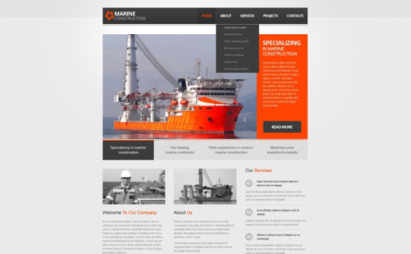 Construction Company Website Template 1.0