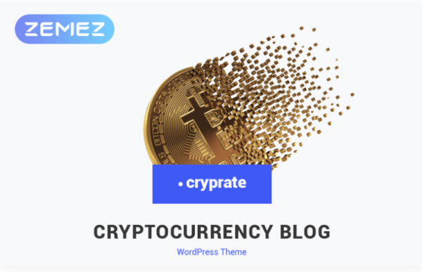 Cryprate Cryptocurrency Blog Elementor WordPress Theme