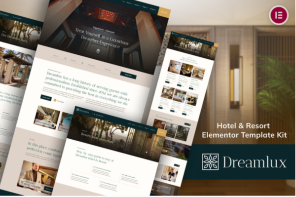 Dreamlux Hotel & Resort Elementor Template Kit