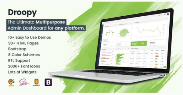 Droopy Multipurpose Bootstrap Admin Dashboard Template + UI Kit
