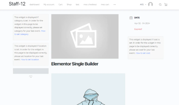 Elementor Single Builder for MEC 1.15.0