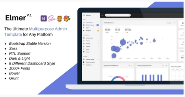 Elmer Multipurpose Bootstrap Admin Dashboard Template + UI Kit