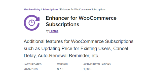 Enhancer for WooCommerce Subscriptions 6.1.0