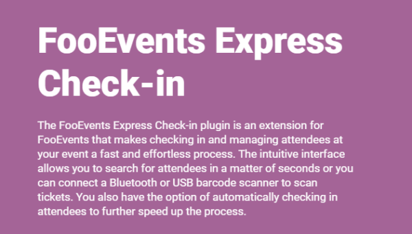 FooEvents Express Check-in 2.0.5