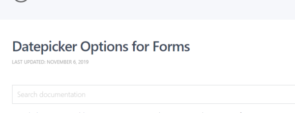 Formidable Datepicker Options 3.1.2