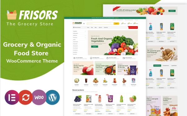 Frisors Grocery and Organic Food Store Elementor WooCommerce Theme