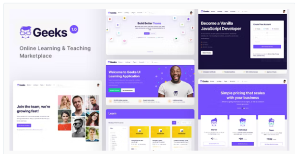 Geeks Online Learning Marketplace WordPress Theme 1.4.0