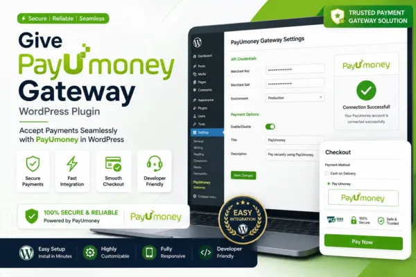 Give PayUmoney Gateway 1.0.9