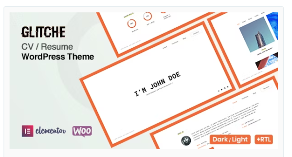 Glitche CV Resume WordPress Theme 3.6.0