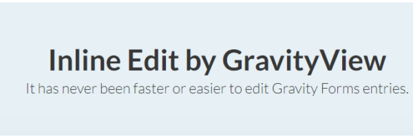 Inline Edit by GravityView 2.13.0