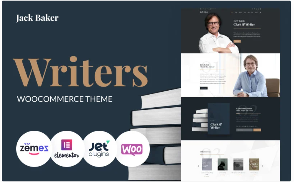 Jack20Baker20Writer20Responsive20WordPress20Theme.png Jack Baker Writer Responsive WordPress Theme - Image 1