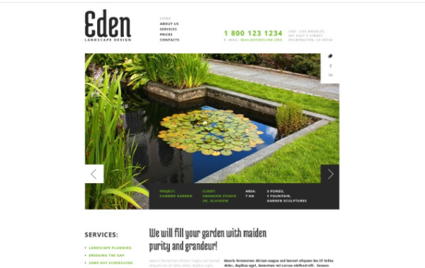 Landscape Design Responsive Website Template 1.0