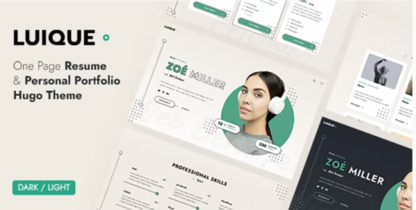 Luique Personal Portfolio WordPress Theme 1.5.0