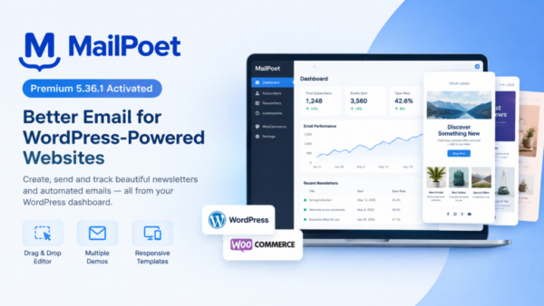 MailPoet Premium 5.43.0 Activated – Better Email for WordPress-Powered Websites + Free