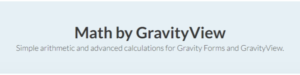 Math by GravityView 2.12.3