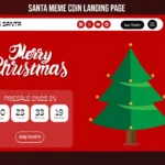 Meme Coin Xmas Crypto Elementor template kit Santa
