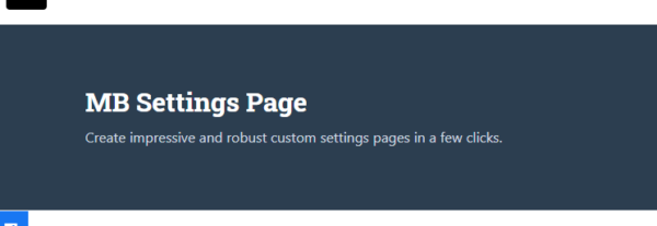 Meta Box Settings Page  2.3.0