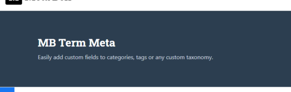 Meta Box Term Meta 1.3.0