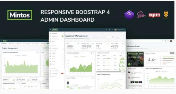 Mintos Responsive Bootstrap 4 Admin Dashboard Template