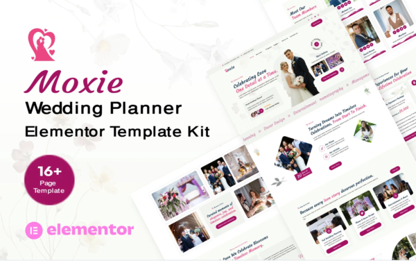 Moxie Wedding & Wedding Planner Elementor Kit