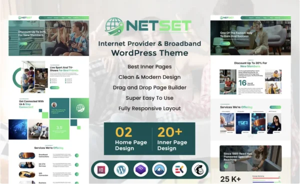 Netset Internet Provider & Broadband WordPress Theme