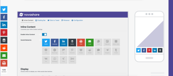 Novashare – WordPress Social Sharing Plugin 1.7.0