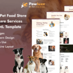 Pawluxe – Pet Food Store & Animal Care Services HTML Template 1.0