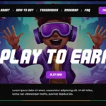 Play To Earn Crypto Meme Landing Page P2E