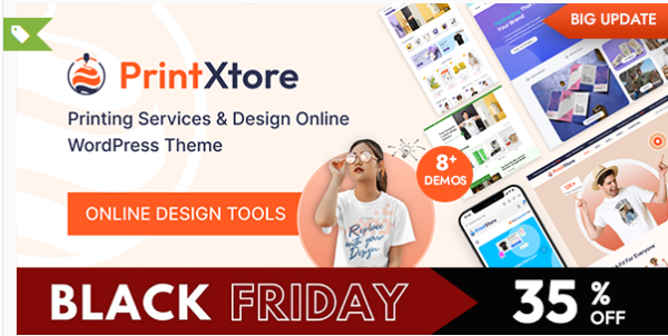 PrintXtore Printing WordPress WooCommerce Theme 1.9.0