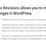 PublishPress – Revisions Pro 4.2.0