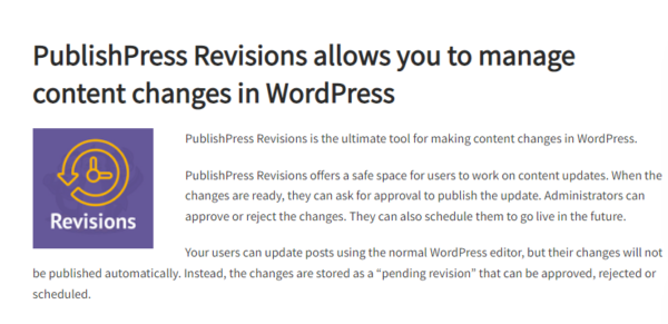 PublishPress – Revisions Pro 4.2.0