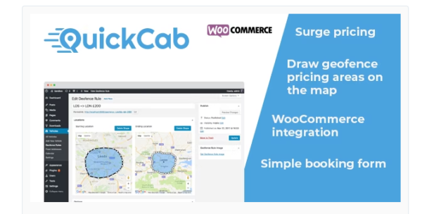 QuickCab: WooCommerce Taxi Booking Plugin 2.0.5