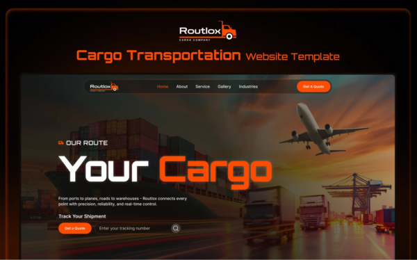 Routlox – Cargo Transportation Elementor Template
