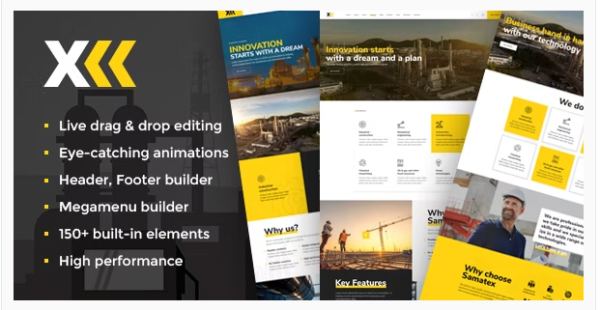 Samatex Industrial WordPress Theme + Woocommerce  5.3