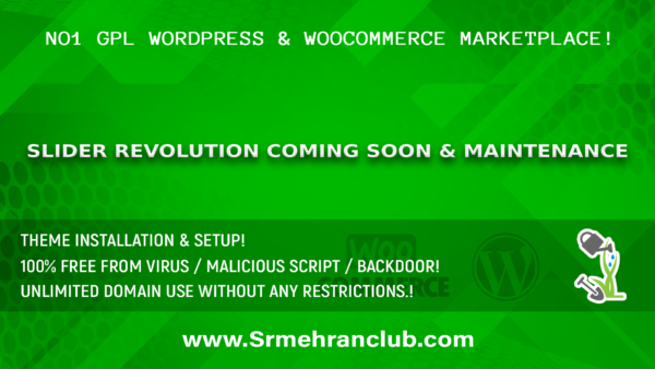 Slider Revolution Coming Soon & Maintenance 7.2.2