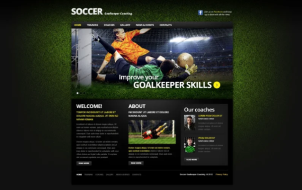 Soccer Responsive Website Template 1.0