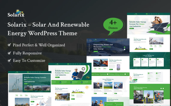 Solarix – Solar And Renewable Energy WordPress Theme. 2.0