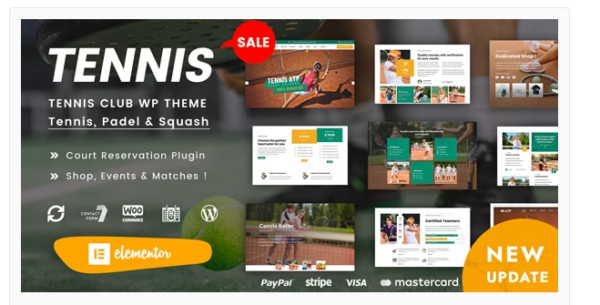 Spyn Tennis Club WordPress theme 2.0