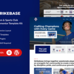StrikeBase Baseball Team & Sport Club Elemtor Template Kit