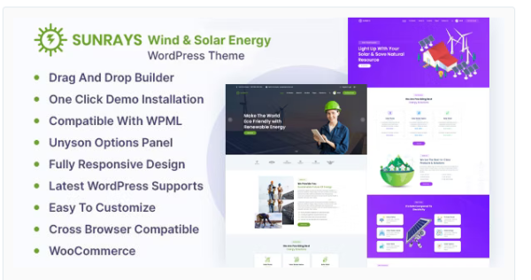 Sunrays – Solar Power & Green Energy WordPress theme 1.1.0