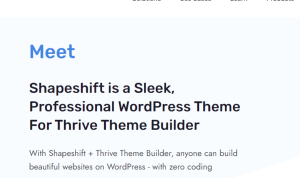 Thrive Themes – Shapeshift 1.0