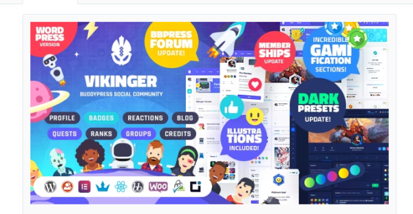 Vikinger – BuddyPress and GamiPress Social Community 2.0.0