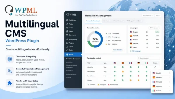 WPML Multilingual CMS WordPress Plugin 5.2.0