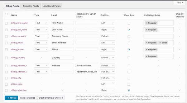 WooCommerce Checkout Field Editor 1.7.28