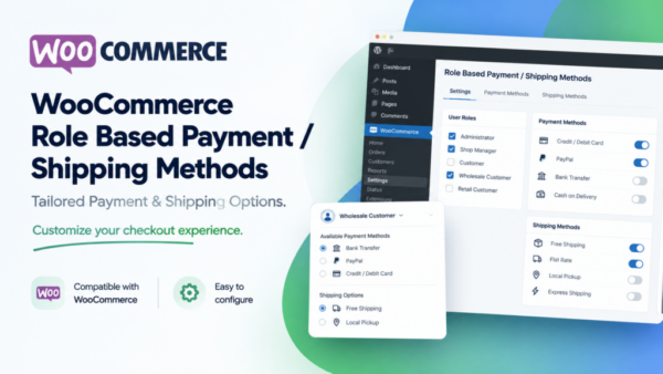 WooCommerce Role Based Payment / Shipping Methods 2.7.7