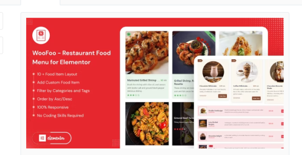 WooFoo – Restaurant Food Menu for Elementor 1.0.9
